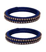 Blue silk thread bangles