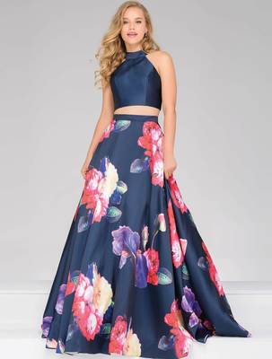 Multicolor Printed Satin Semi Stitched Lehenga With Dupatta 1