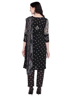 Black Printed Crepe Salwar 2