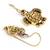 Zerokaata Golden Tortoise Earrings