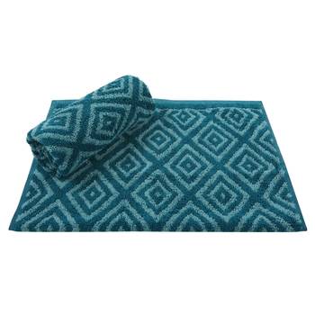 Diamonds Cotton Blue Hand Towel 16 X 24 inch Pack of 2 GSM 500 3