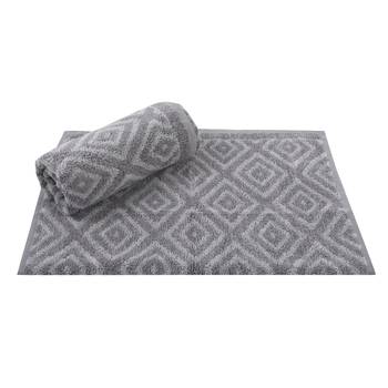 Diamonds Cotton Grey Hand Towel 16 X 24 inch Pack of 2 GSM 500 3