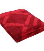 Rhombus Cotton Red Hand Towel 16 X 24 inch Pack of 2 GSM 500