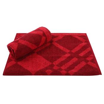 Rhombus Cotton Red Hand Towel 16 X 24 inch Pack of 2 GSM 500 3