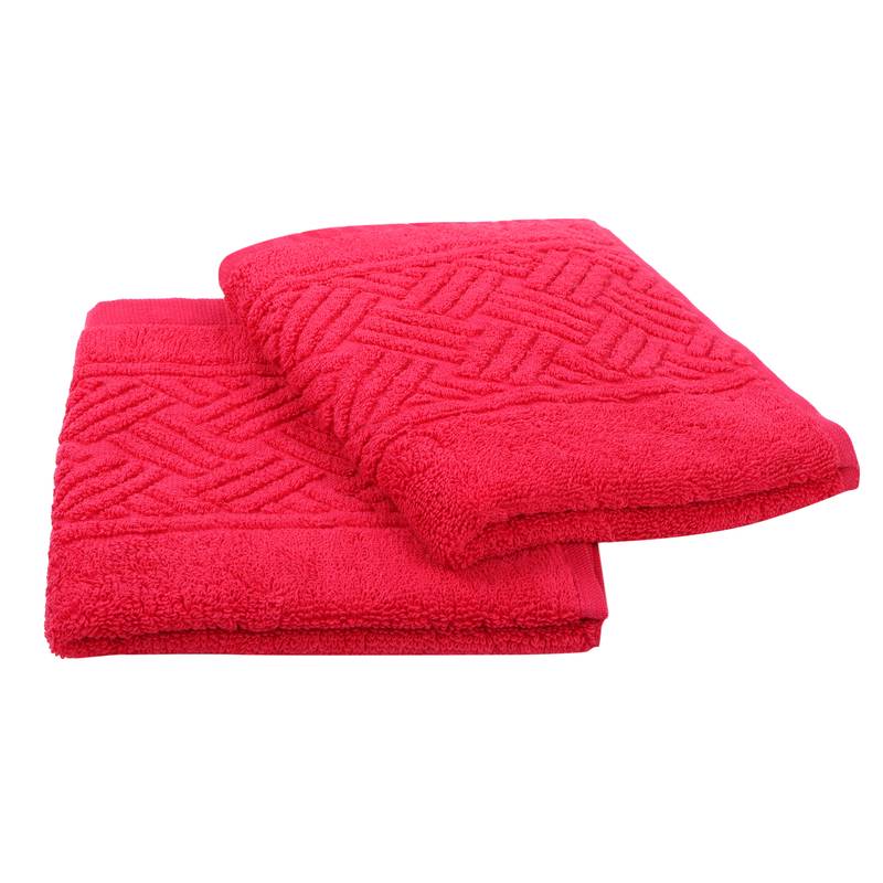 Regal Cotton Pink Hand Towel 16 X 24 inch Pack of 2 GSM 500 Softweave