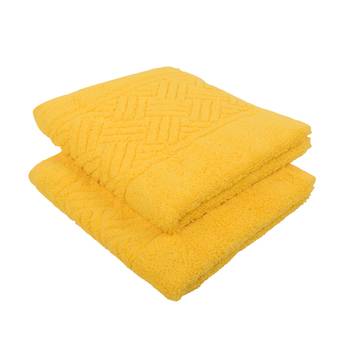 Regal Cotton Yellow Hand Towel 16 X 24 inch Pack of 2 GSM 500 1