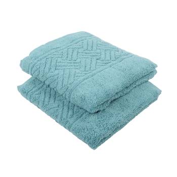 Regal Cotton Petrol Hand Towel 16 X 24 inch Pack of 2 GSM 500 1
