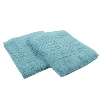 Regal Cotton Petrol Hand Towel 16 X 24 inch Pack of 2 GSM 500 2