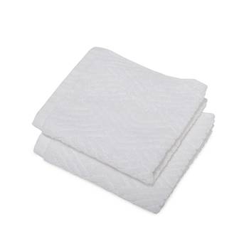 Pyramids Cotton White Hand Towel 16 X 24 inch Pack of 2 GSM 450 1