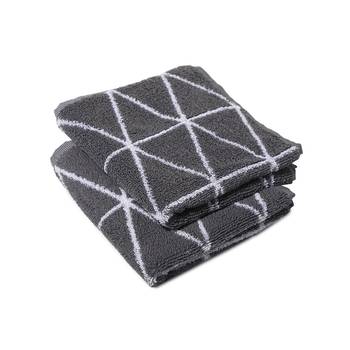 Dunes Cotton Grey Hand Towel 16 X 24 inch Pack of 2 GSM 500 1