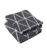 Dunes Cotton Grey Hand Towel 16 X 24 inch Pack of 2 GSM 500