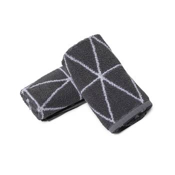 Dunes Cotton Grey Hand Towel 16 X 24 inch Pack of 2 GSM 500 2