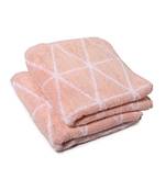 Dunes Cotton Peach Hand Towel 16 X 24 inch Pack of 2 GSM 500