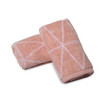 Dunes Cotton Peach Hand Towel 16 X 24 inch Pack of 2 GSM 500 2