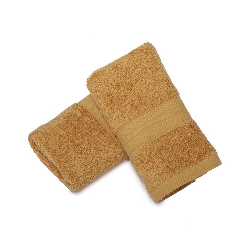 Venice Cotton Mustard Hand Towel 16 X 24 inch Pack of 2 GSM 525