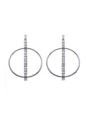Silver Cubic Zirconia Earrings 1