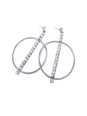 Silver Cubic Zirconia Earrings 2