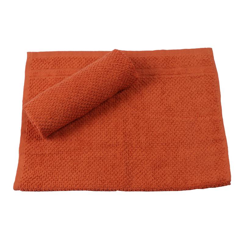 Turf Cotton Saffron Hand Towel 16 X 24 inch Pack of 2 GSM 350