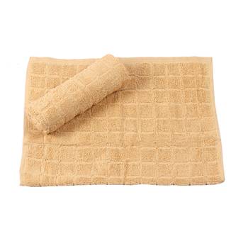 Checkers Cotton Beige Hand Towel 16 X 24 inch Pack of 2 GSM 280 3