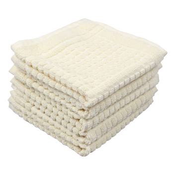 Matrix Cotton Ecru Face Towel 12 X12 inch Pack of 6 GSM 450 1