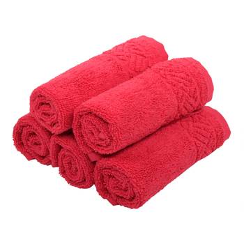 Regal Cotton Pink Face Towel 12 X12 inch Pack of 6 GSM 500 2