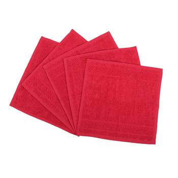 Regal Cotton Pink Face Towel 12 X12 inch Pack of 6 GSM 500 3