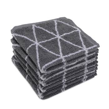 Dunes Cotton Grey Face Towel 12 X12 inch Pack of 6 GSM 500 1