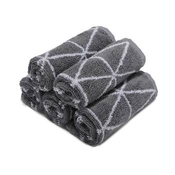 Dunes Cotton Grey Face Towel 12 X12 inch Pack of 6 GSM 500 2