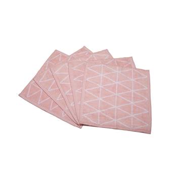 Dunes Cotton Peach Face Towel 12 X12 inch Pack of 6 GSM 500 3