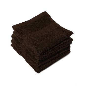Venice Cotton Brown Face Towel 12 X12 inch Pack of 6 GSM 525 1