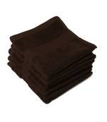 Venice Cotton Brown Face Towel 12 X12 inch Pack of 6 GSM 525