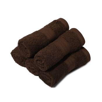 Venice Cotton Brown Face Towel 12 X12 inch Pack of 6 GSM 525 2