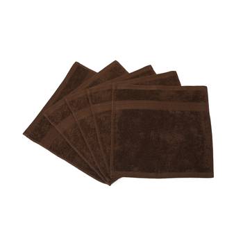 Venice Cotton Brown Face Towel 12 X12 inch Pack of 6 GSM 525 3