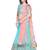 Light-Blue Embroidered Net Semi Stitched Lehenga With Dupatta