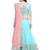 Light-Blue Embroidered Net Semi Stitched Lehenga With Dupatta
