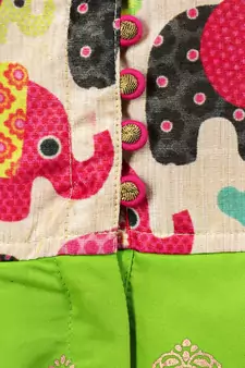 Red printed polyester kids tops