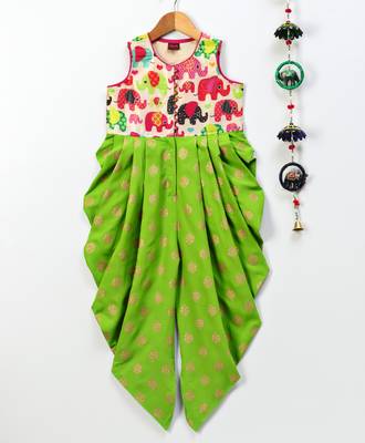 Red printed polyester kids tops 4