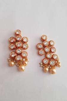 Round Ruby Earring