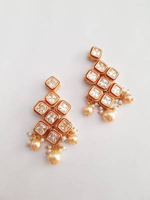 Square Ruby Earring 1