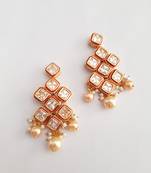 Square Ruby Earring
