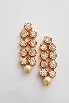 Kundan Red Earring