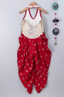 Beige printed polyester kids-tops