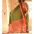 Orange hand made cotton saree with blouse