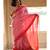 Orange hand made cotton saree with blouse