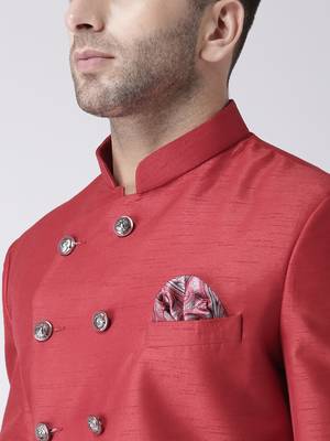 Maroon plain dupion silk indo-western-dresses 5