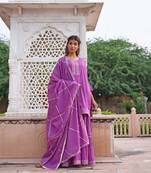 Purple Garara  Kurta & Dupatta Set
