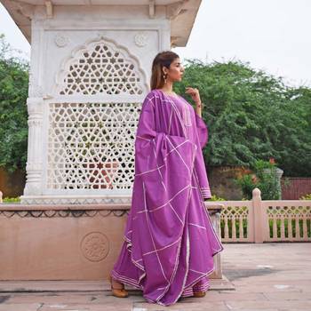 Purple Garara  Kurta & Dupatta Set 3