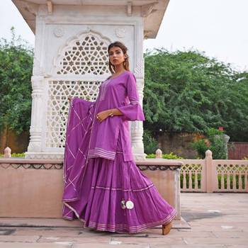 Purple Garara  Kurta & Dupatta Set 5