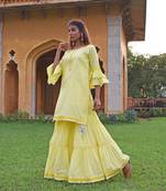 Lemon Yellow Garara & Kurta  Set