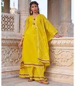Mustard Yellow Sharara  Kurta & Dupatta Set